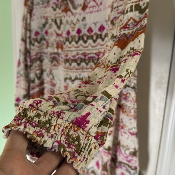 Shyanne Women's Coastal Cowgirl Boho Soft Long Sleeve Micro Mini Dress Size M - Picture 7 of 10